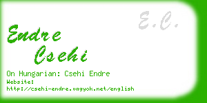 endre csehi business card